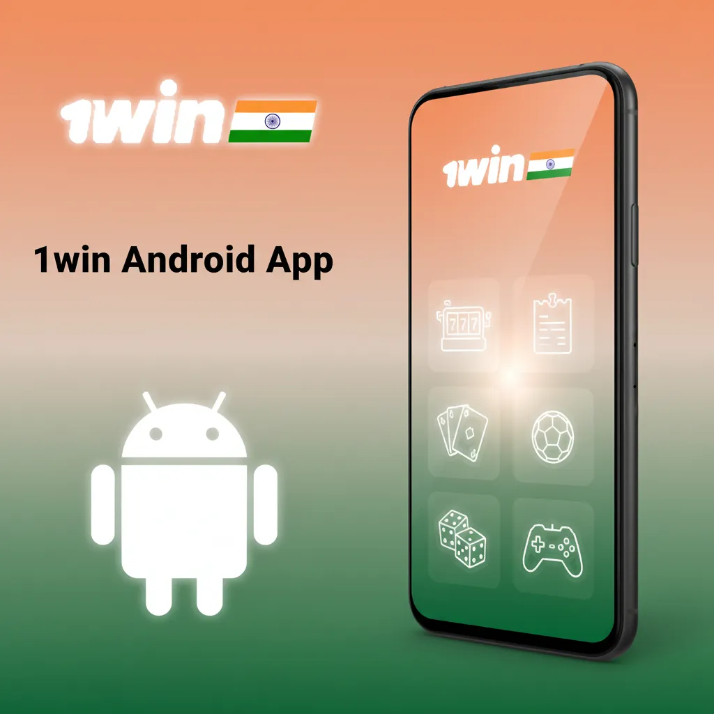 Screenshot of 1win Android app.
