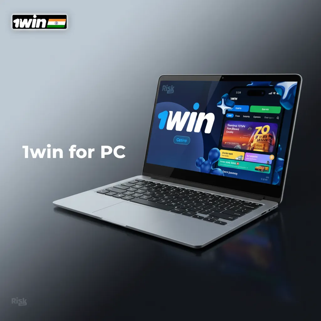 Chrome screenshot of 1win site with Install icon to add as app and create desktop shortcut on Windows or macOS.