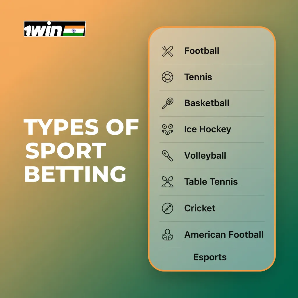 Sports betting types: Cricket, Football, Kabaddi, Tennis with pre-match/live odds, totals, handicaps, and player props.