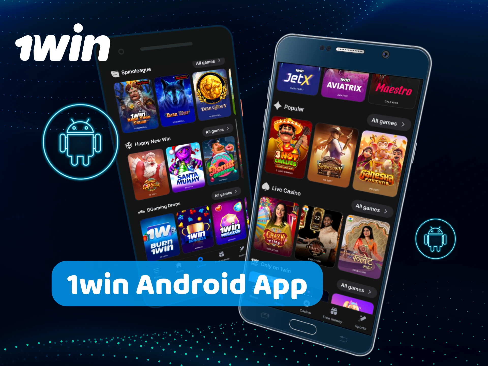 Install the 1win Android App to start your mobile betting.