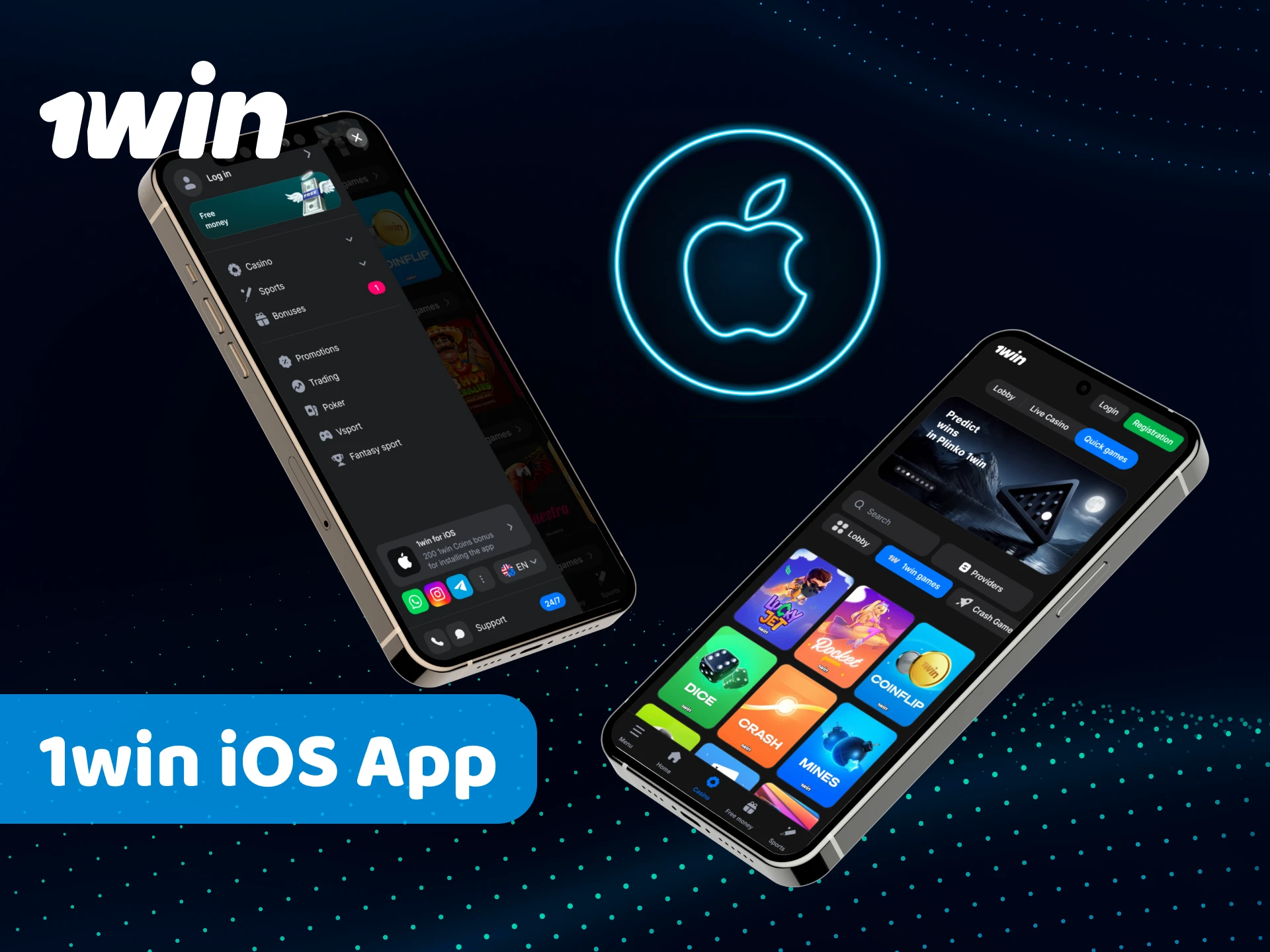 Get the 1win iOS App for your iPhone or iPad.