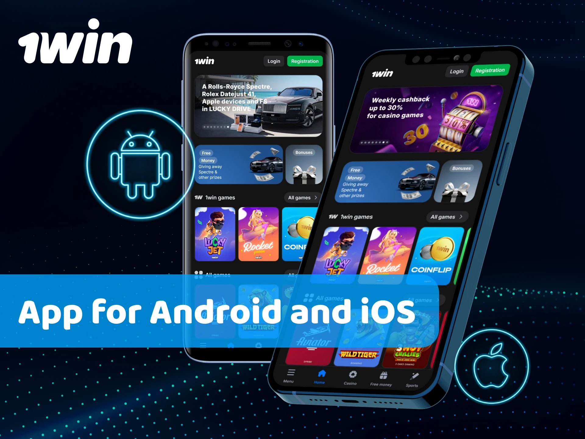 Download the 1win App on Android or iOS for mobile gaming.