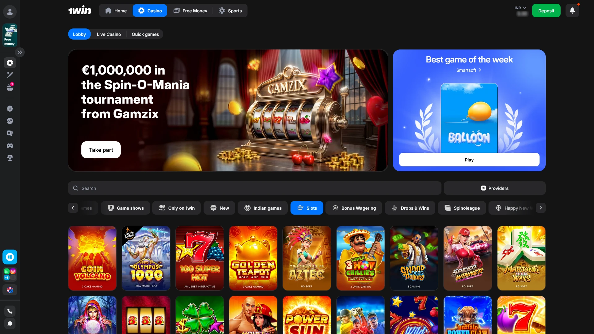 Explore a wide range of titles and start playing at 1win Casino.