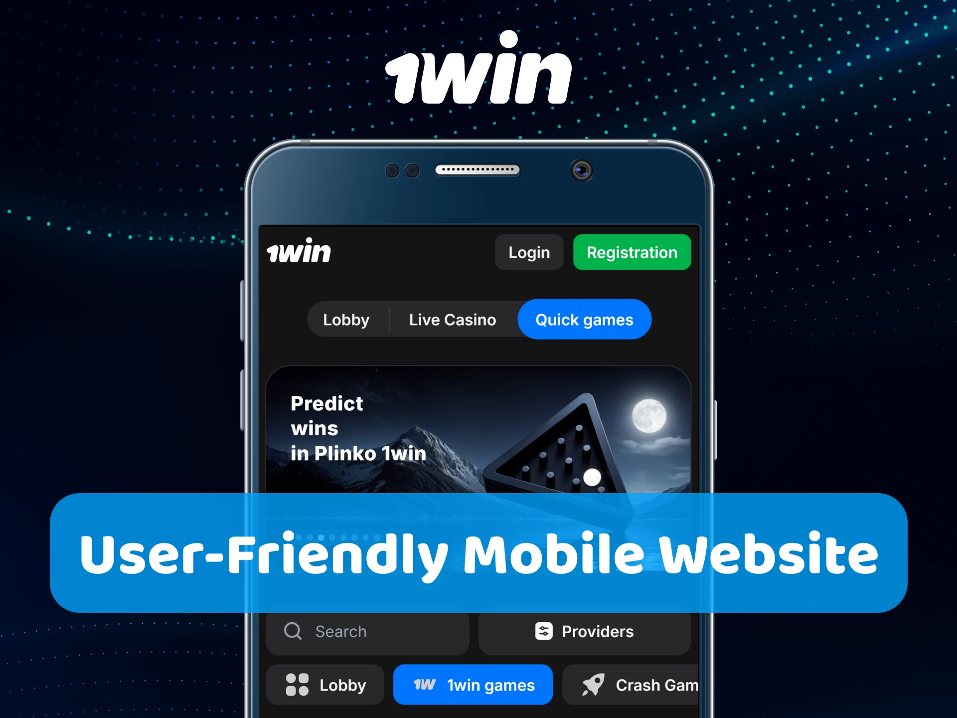 Access the 1win mobile website to enjoy games anywhere.
