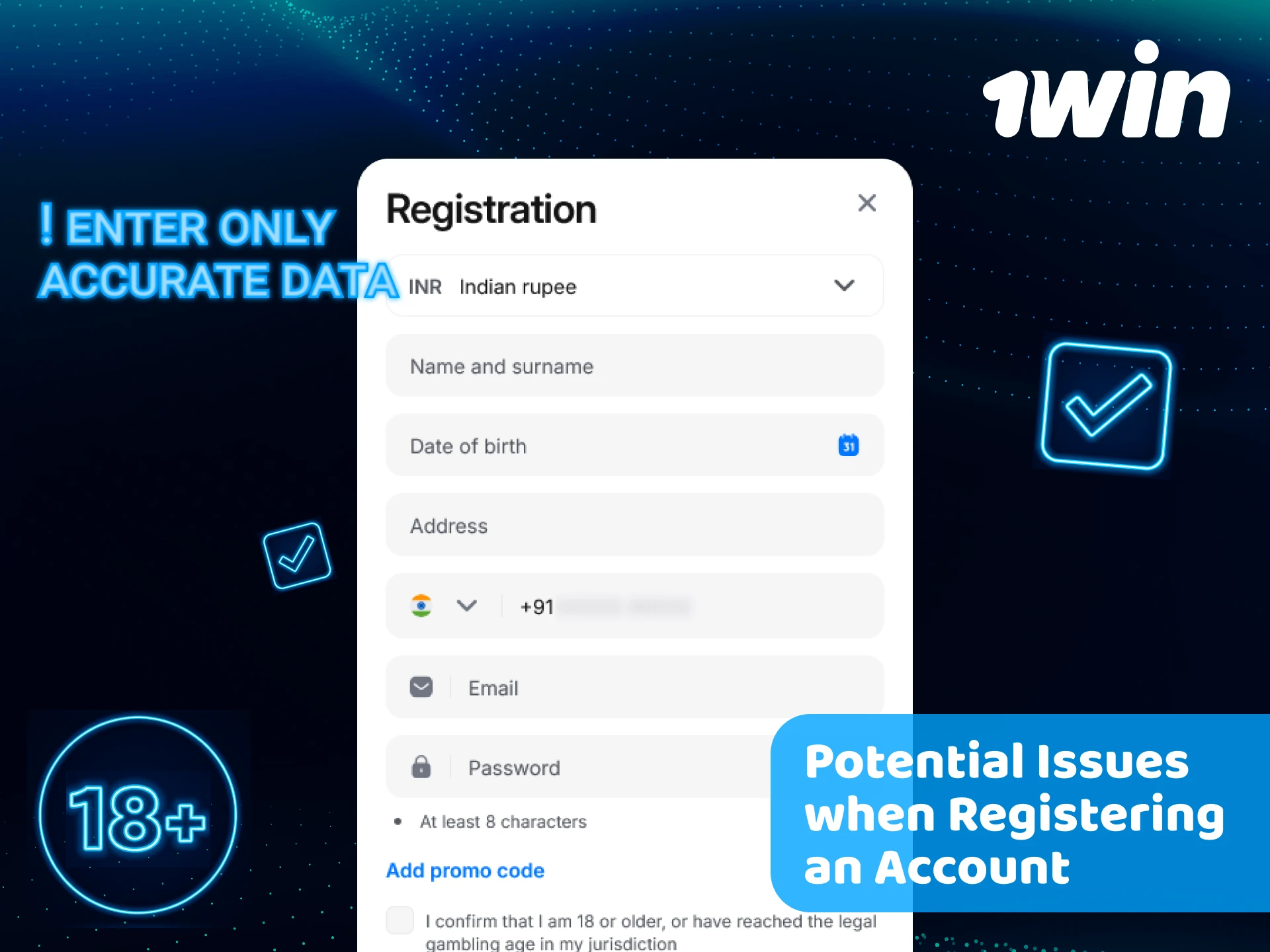 Resolve potential issues during 1win Registration to access the platform.