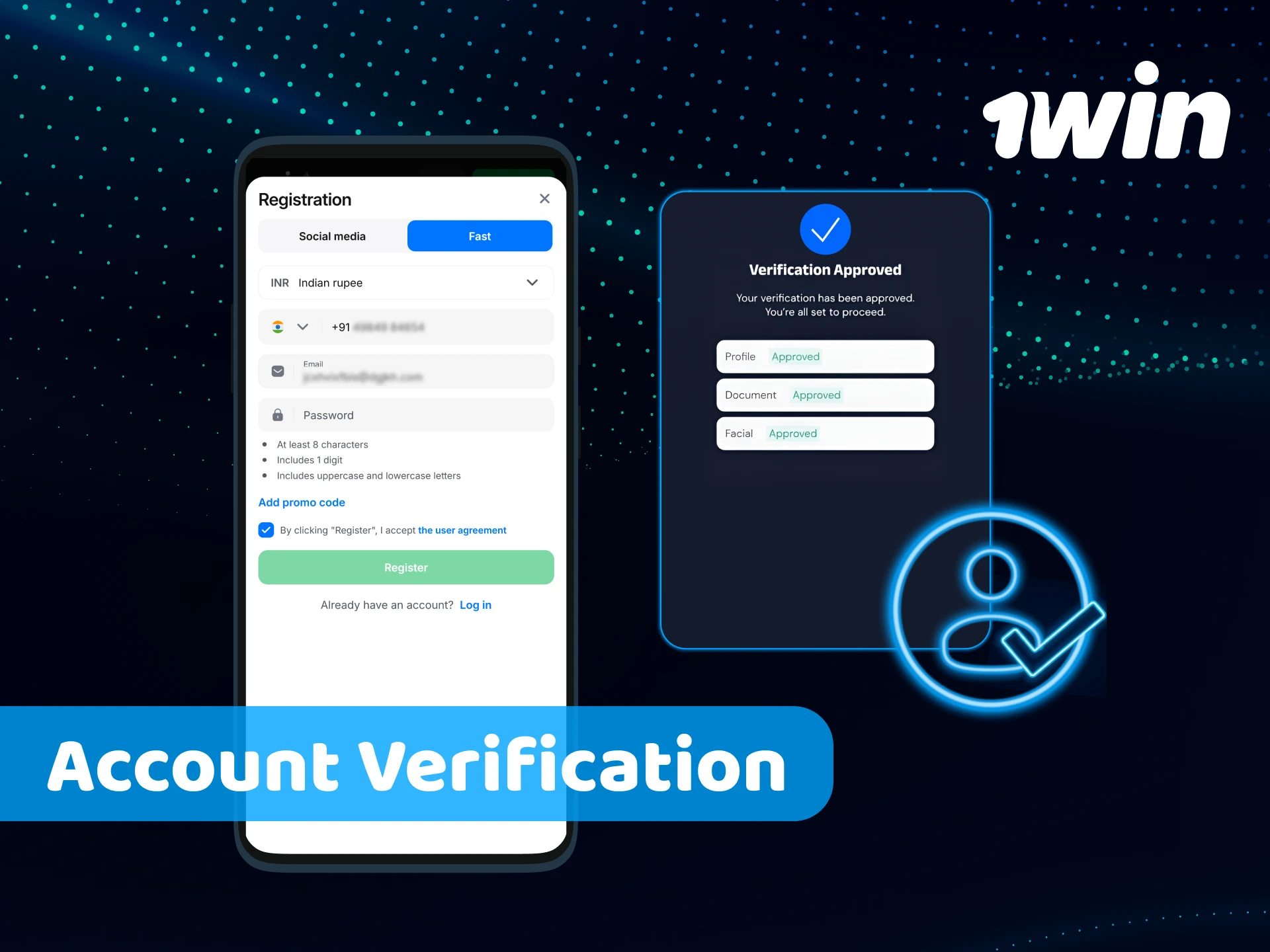 Finish the 1win account verification to secure your sports betting profile.