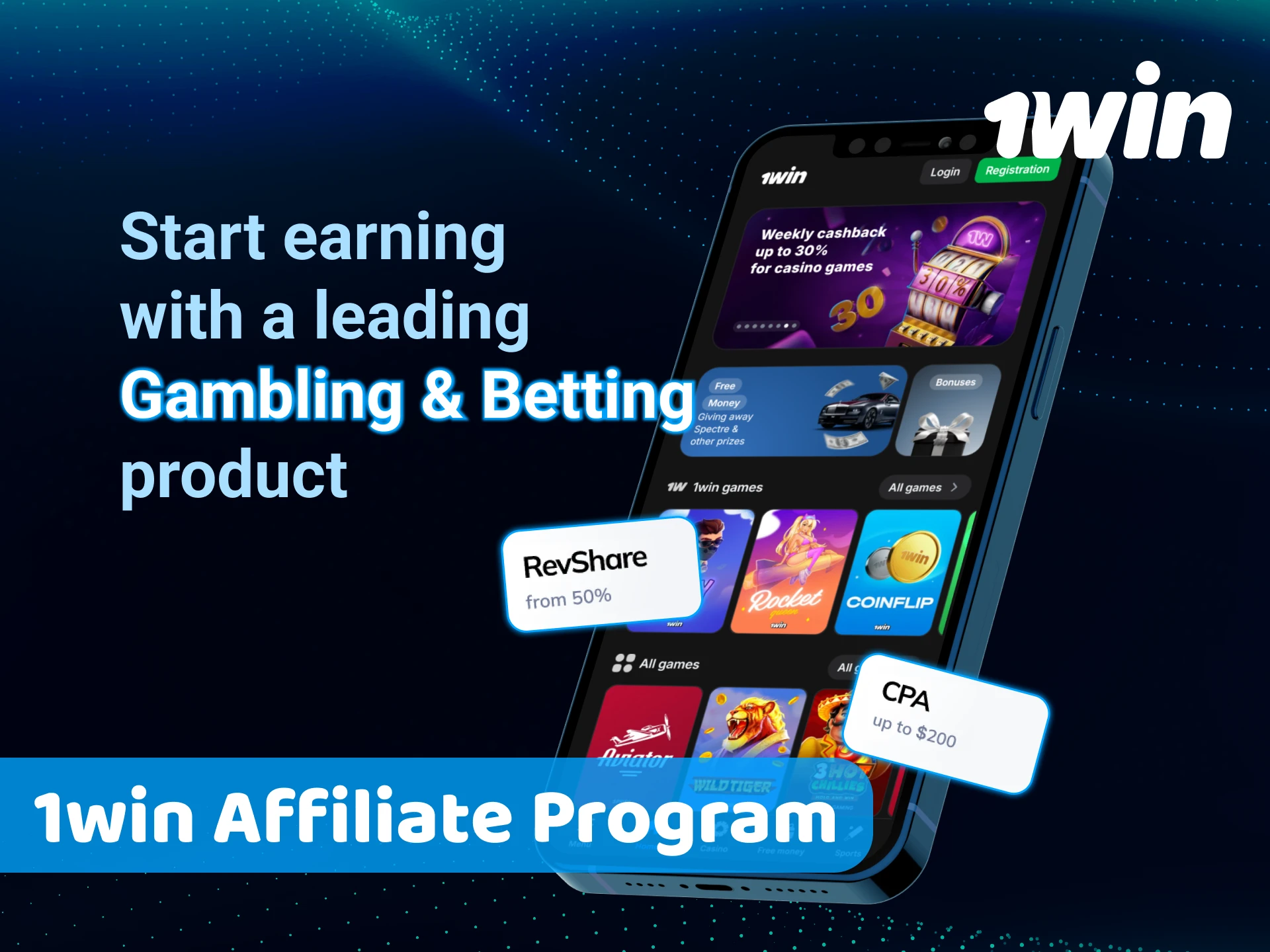 Become a partner through the 1win affiliate program and earn rewards.
