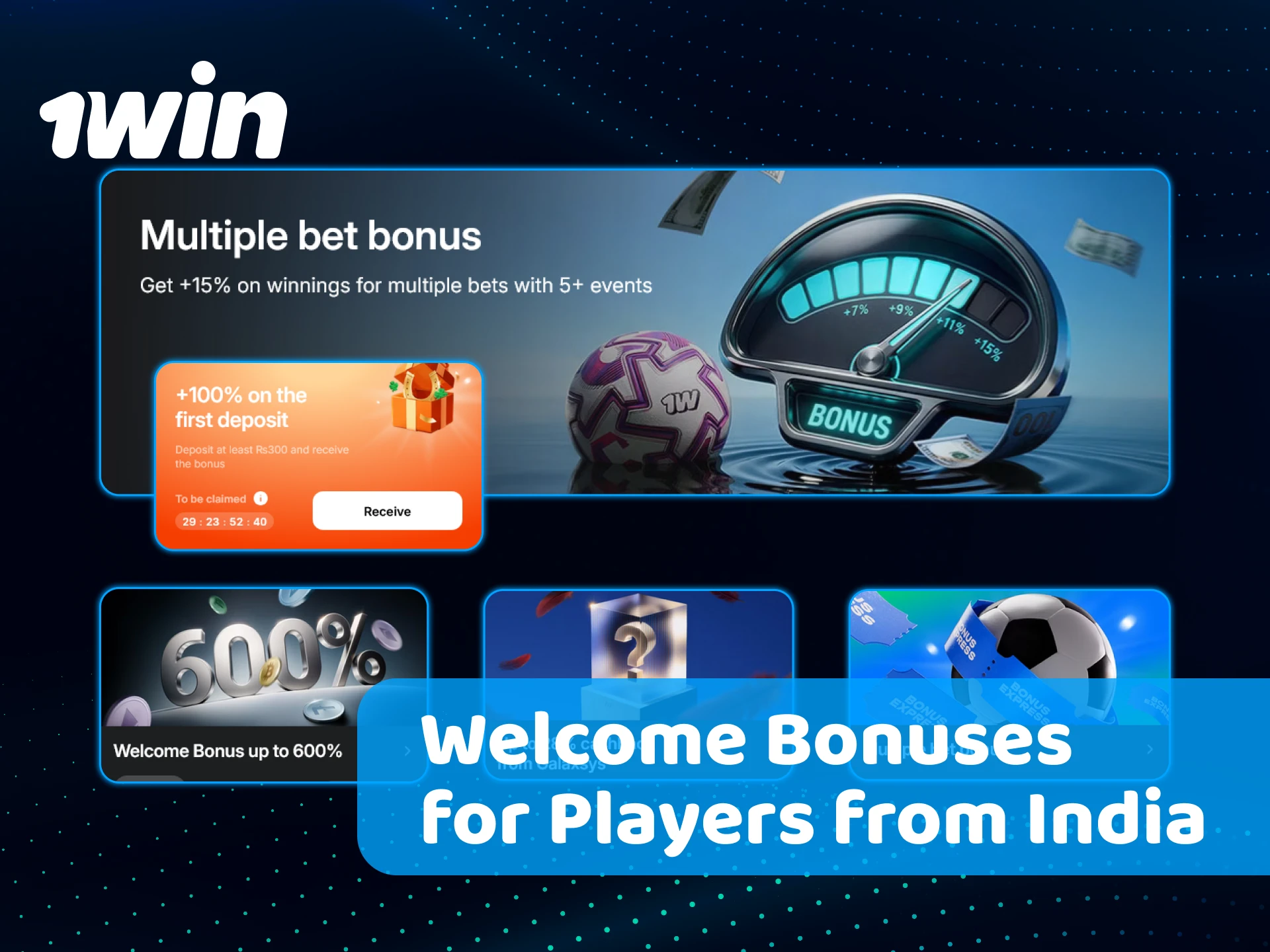 Claim a generous welcome bonus to enhance your 1win sports betting.